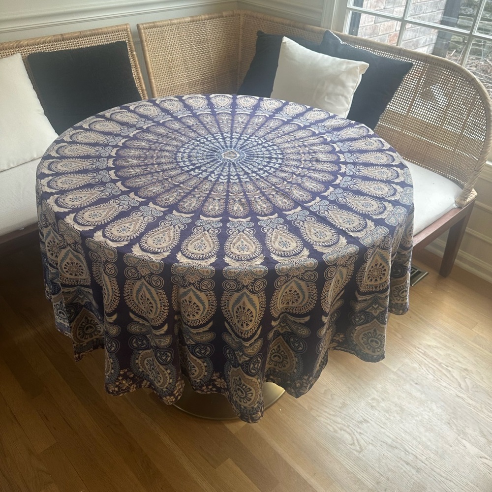100% Boho Round Tablecloth